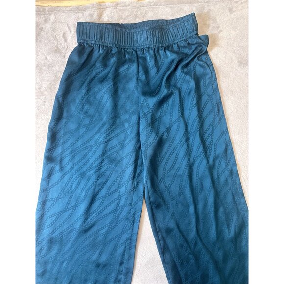 Women’s Michael Kors Pull on Pants Blue Teal Wide Leg Small - Picture 5 of 12